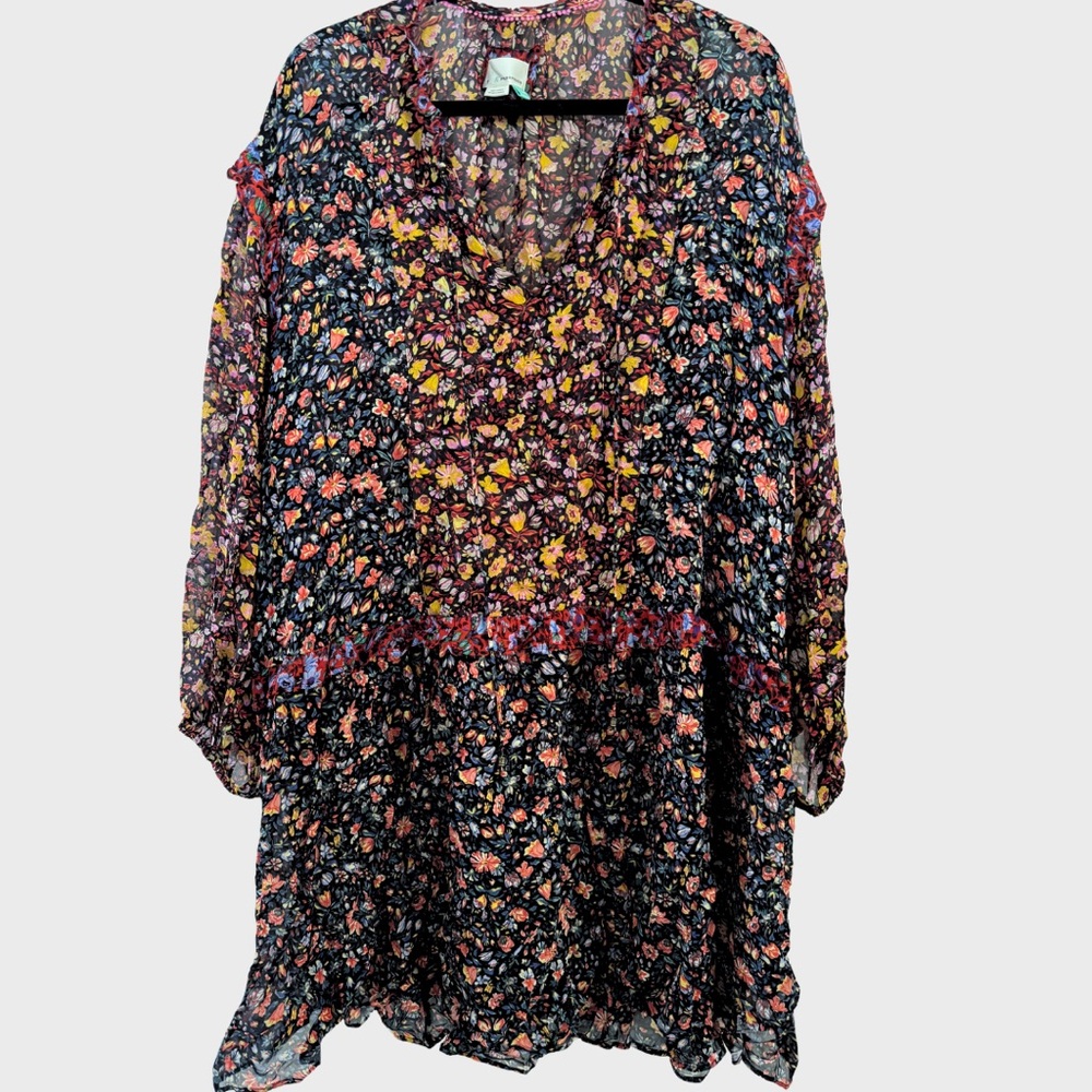 Anthropologie Floral Long-Sleeve Dress - Picture 7 of 7